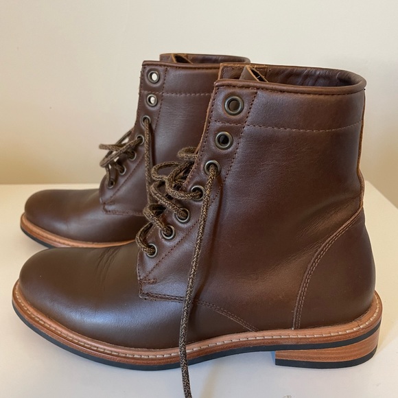 Nisolo Amalia All-Weather lace-up leather ankle boot in brown size 6.5 - Picture 4 of 12